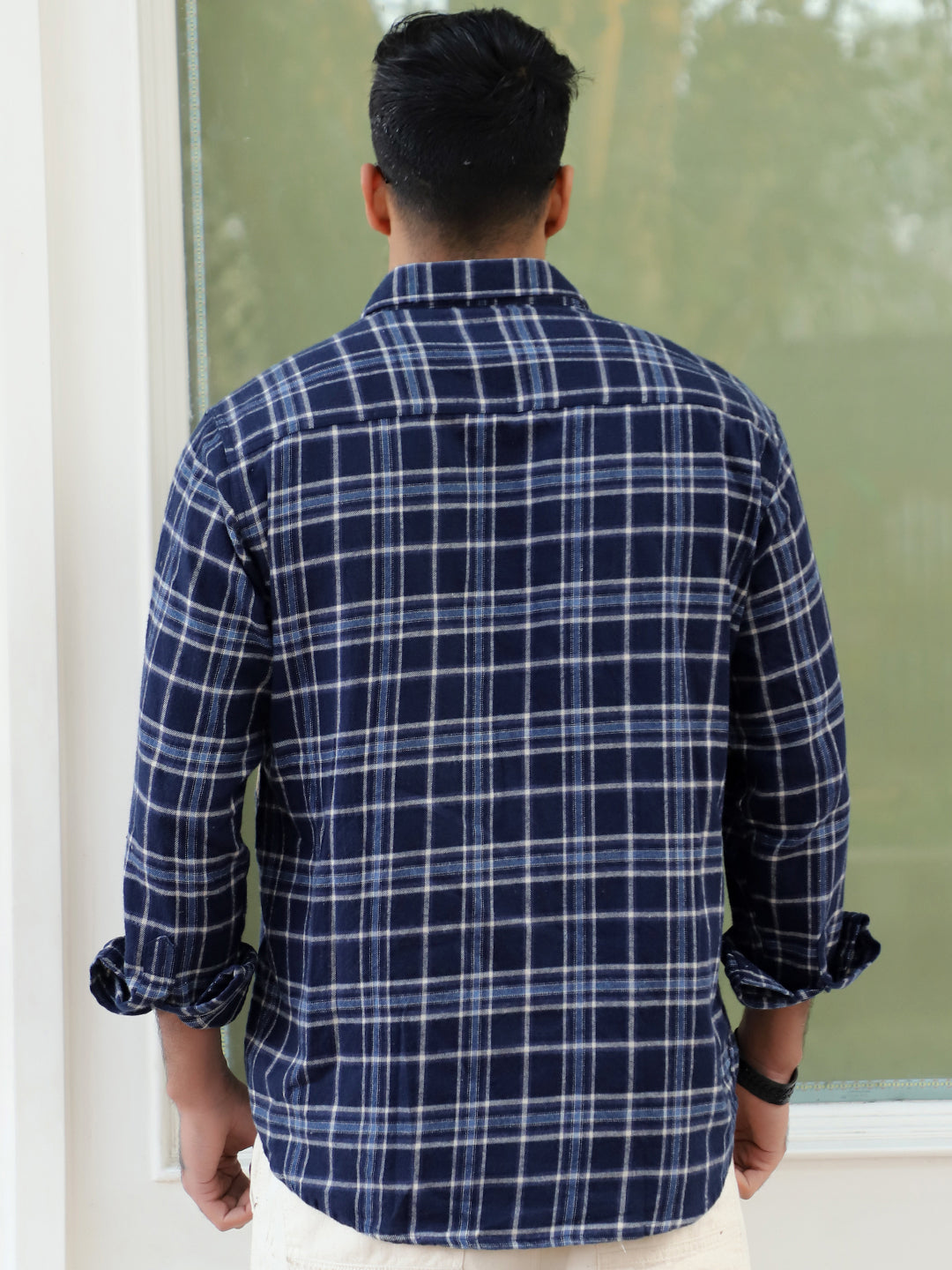 Thunderbird Oxford Blue Check Full Sleeve Shirt