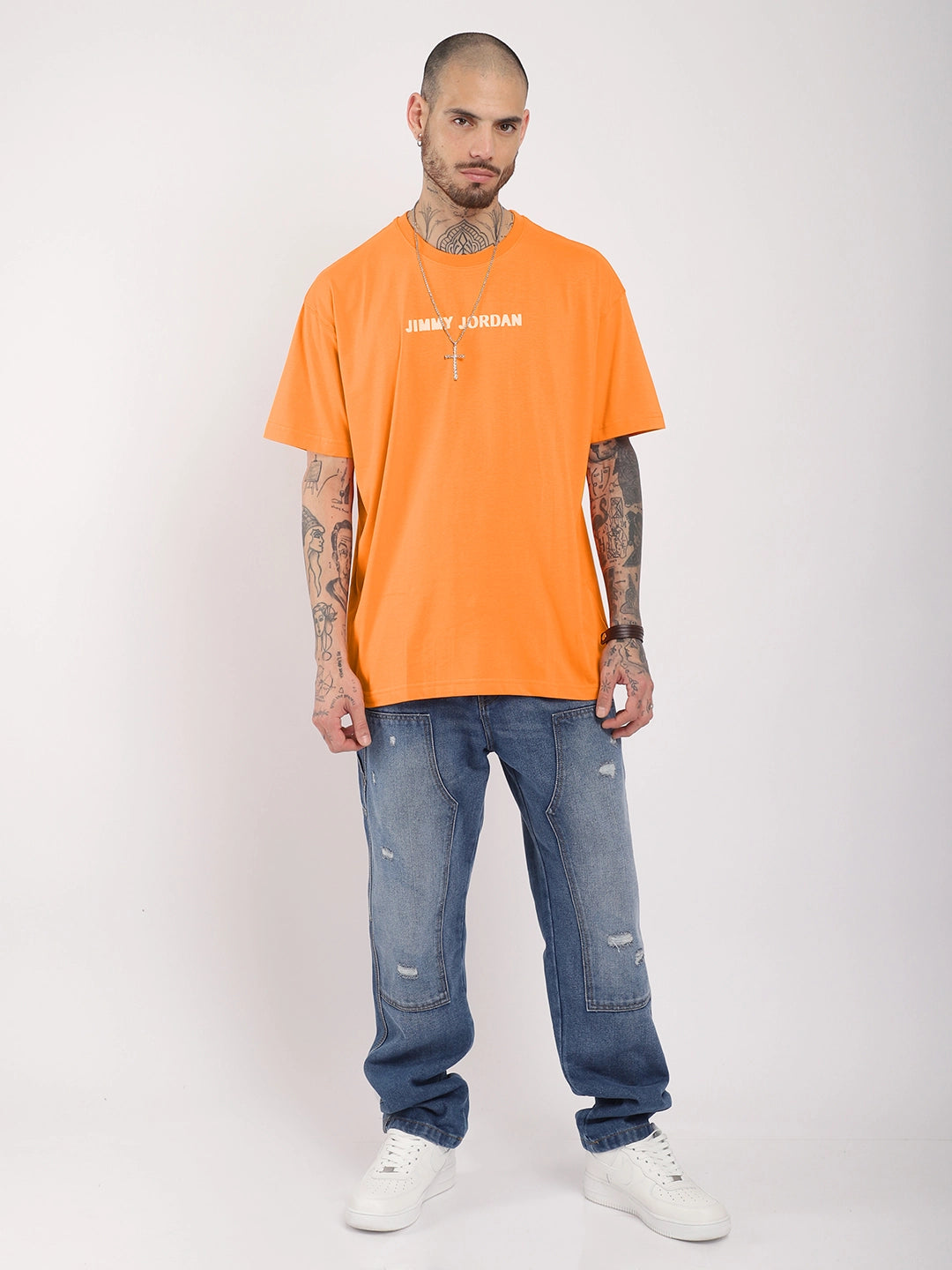Human Being Oversized Orange T-Shirt