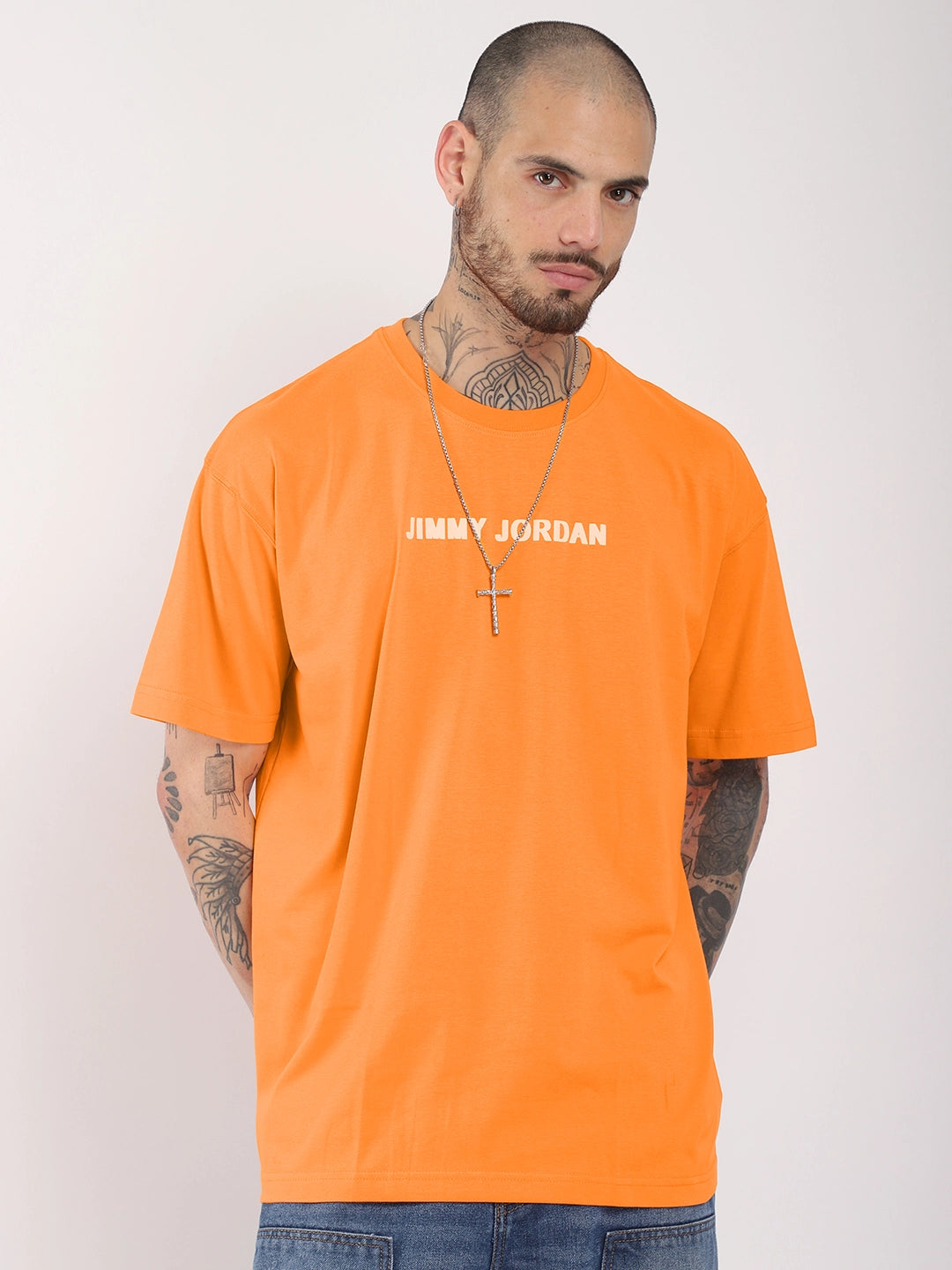Human Being Oversized Orange T-Shirt