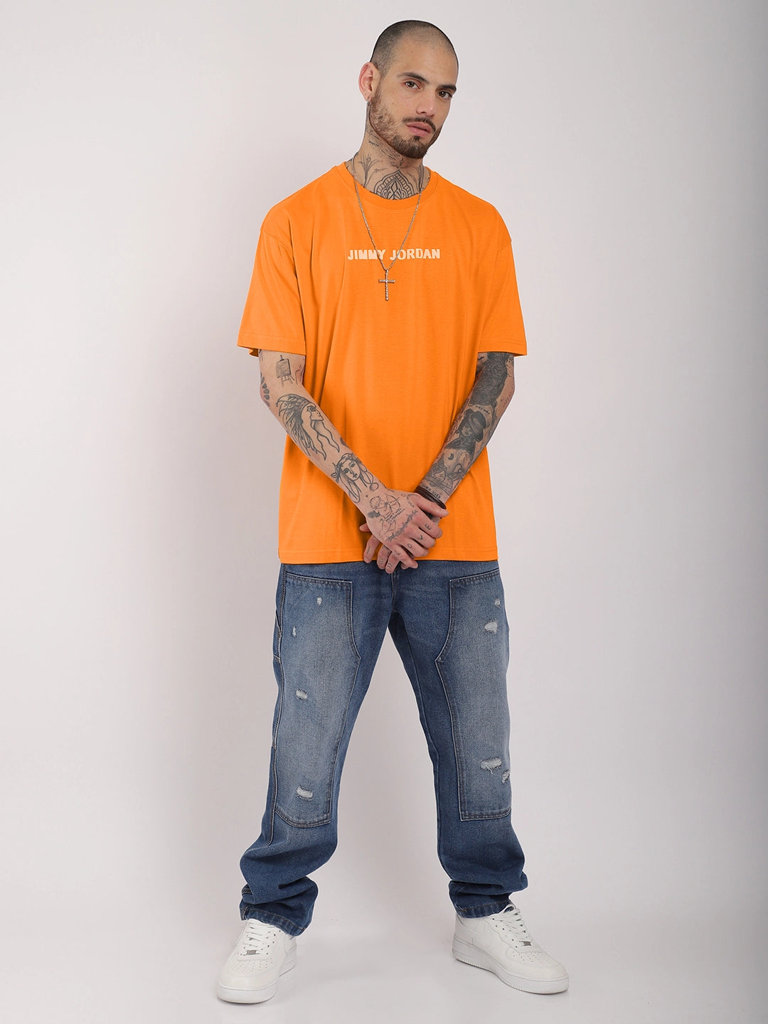Human Being Oversized Orange T-Shirt