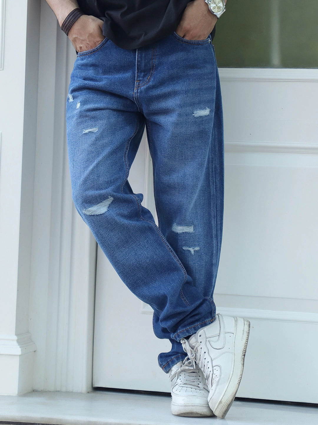 Marble Mist Blue Denim Jeans