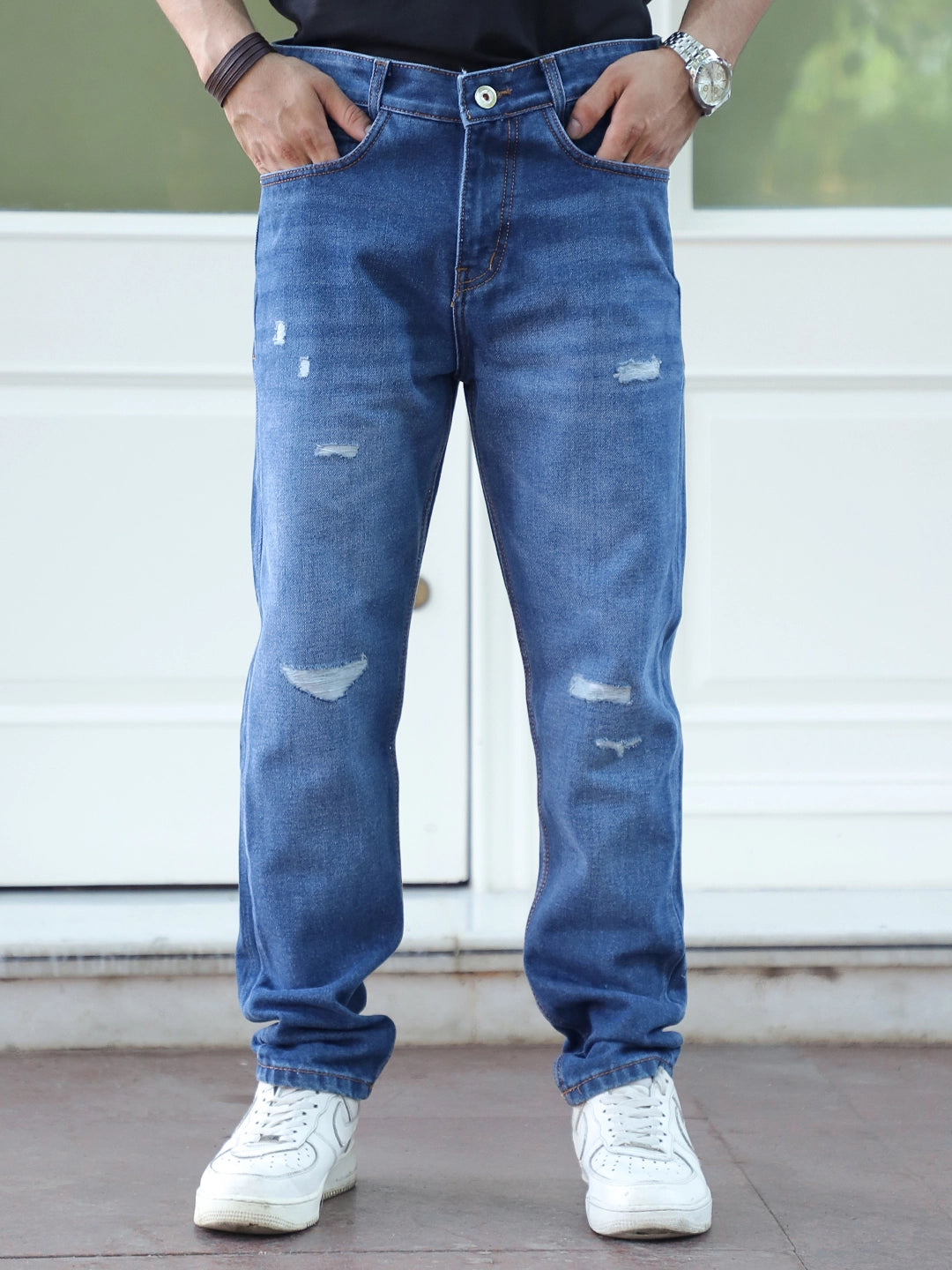 Marble Mist Blue Denim Jeans
