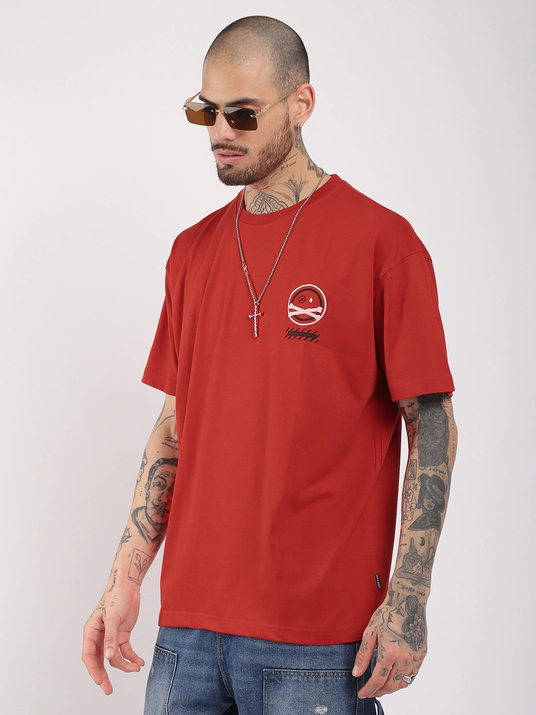 Proximity Alert Oversized Red T-Shirt