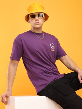 Proximity Alert Oversized Purple T-Shirt