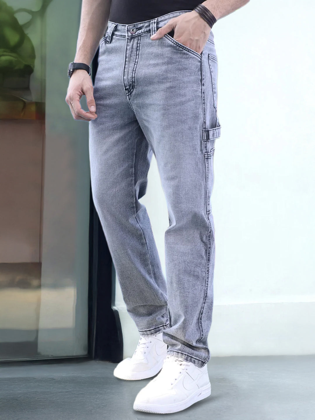 Borough Lane Light Grey Denim Jeans