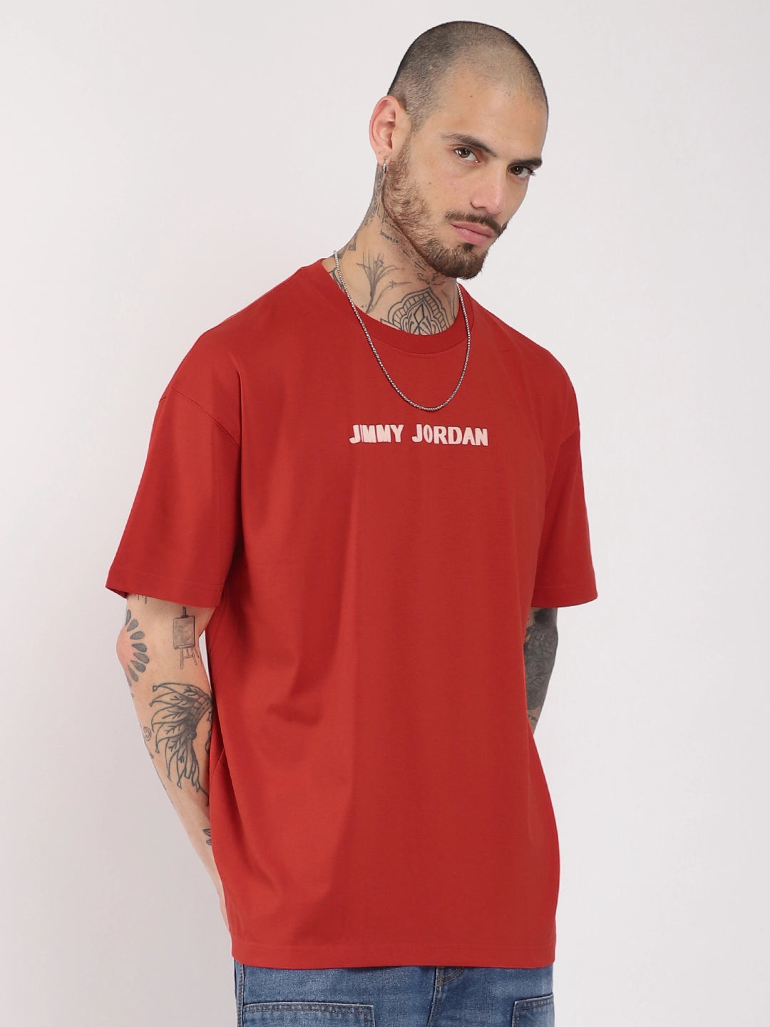 Human Being Oversized Red T-Shirt
