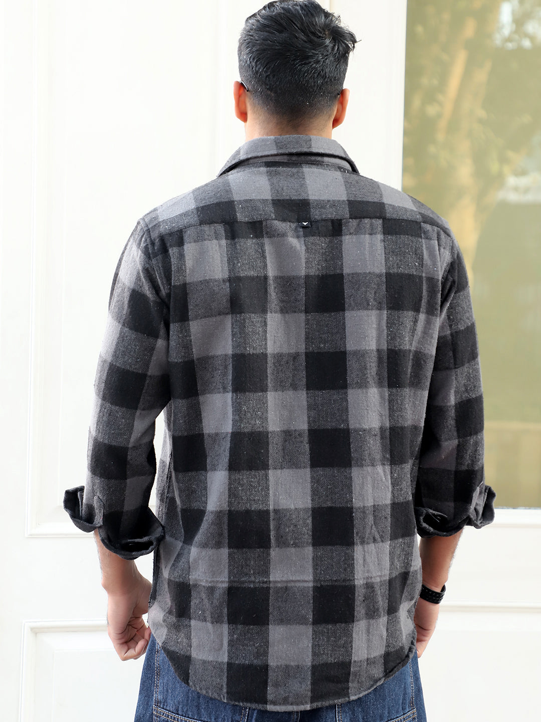 Greylock Black Check Full Sleeve Shirt