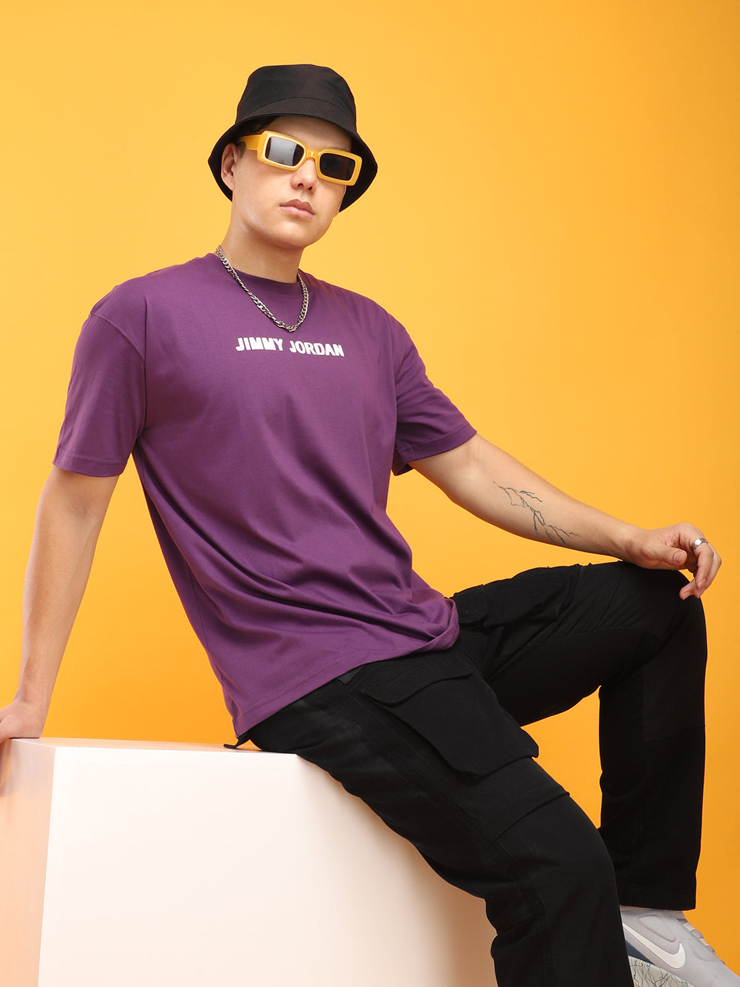 Censored Oversized Purple T-Shirt