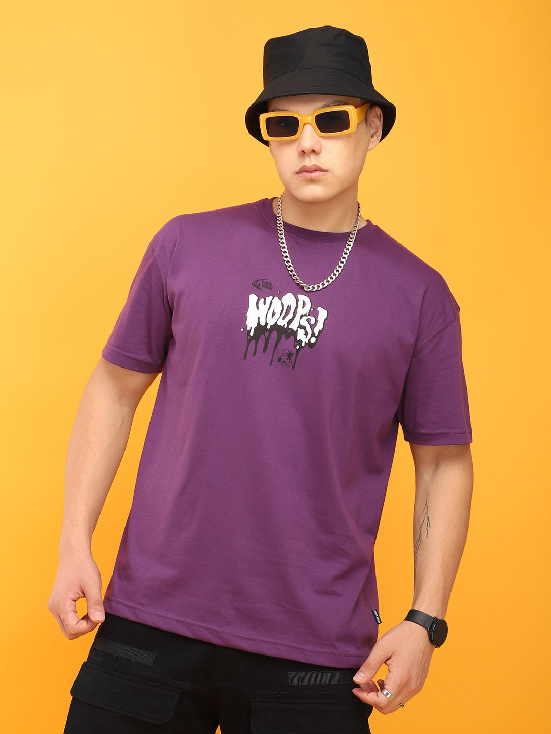 Woops! Oversized Purple T-Shirt