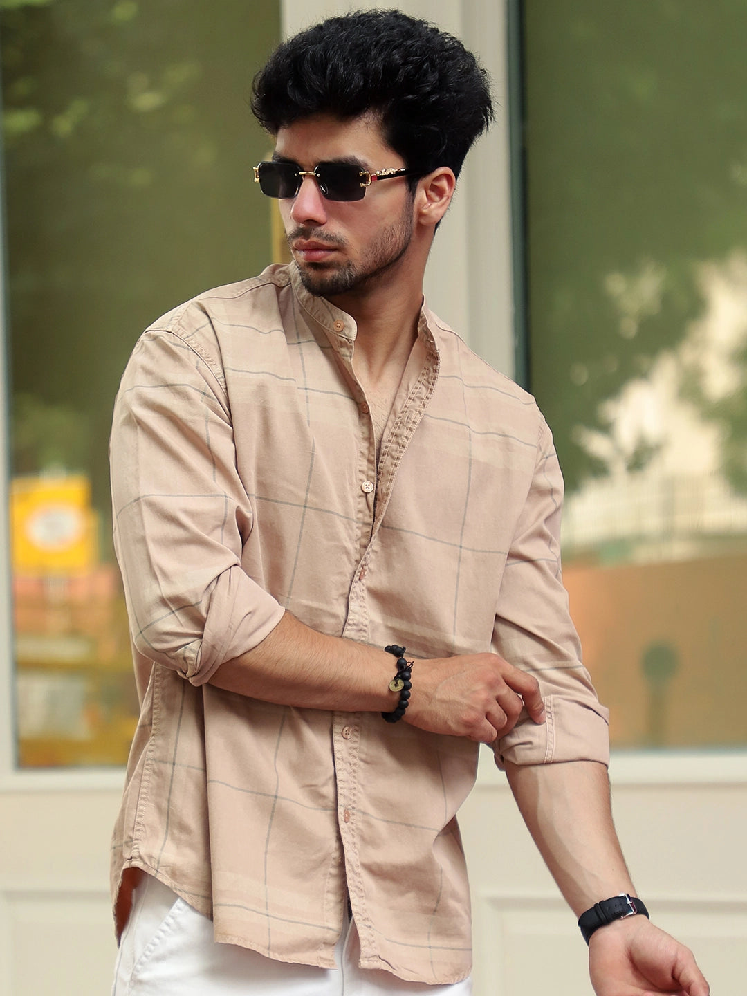 Ink Nest Light Peach Cotton Shirts