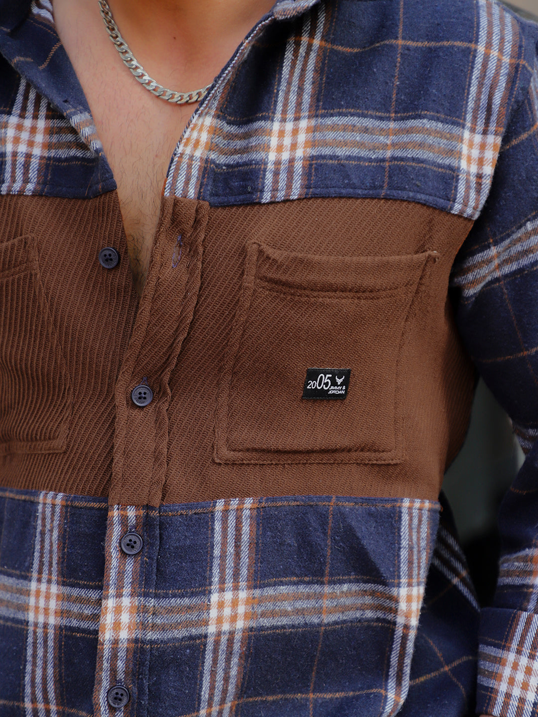 Thunderbird Aegean Blue Check Full Sleeve Shirt