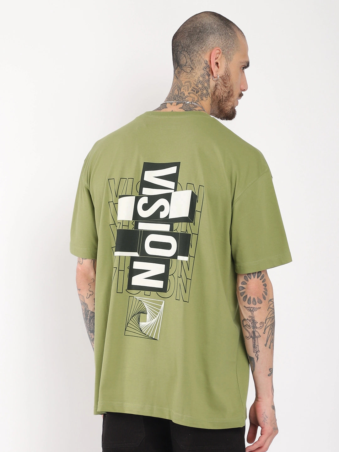 Vision Oversized Green T-Shirt