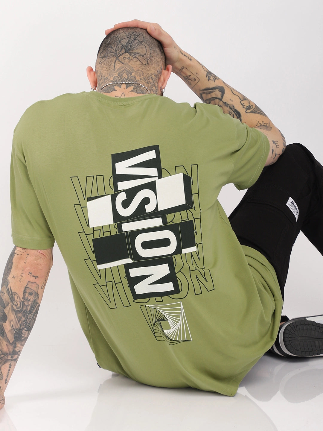 Vision Oversized Green T-Shirt