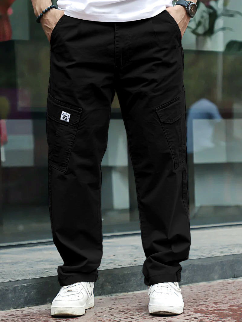 Regal Wears Black Cotton Cargo