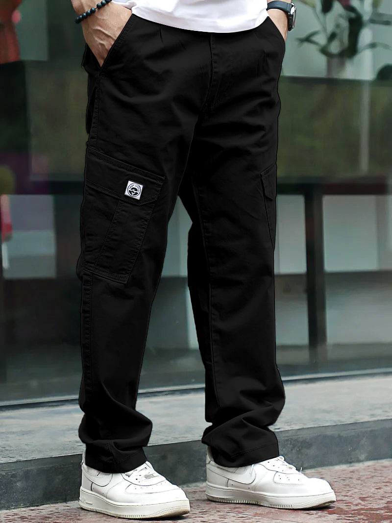 Regal Wears Black Cotton Cargo