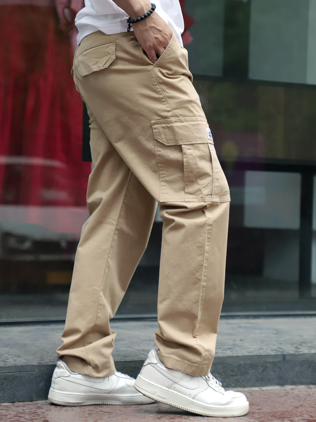 Regal Wears Beige Cotton Cargo - Main Image