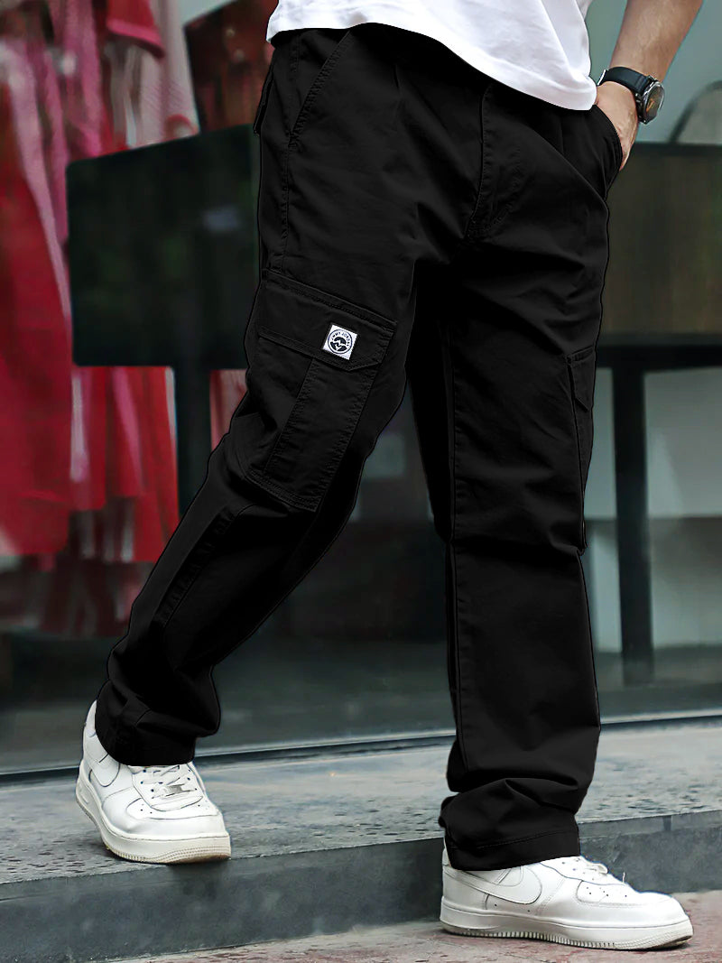 Regal Wears Black Cotton Cargo