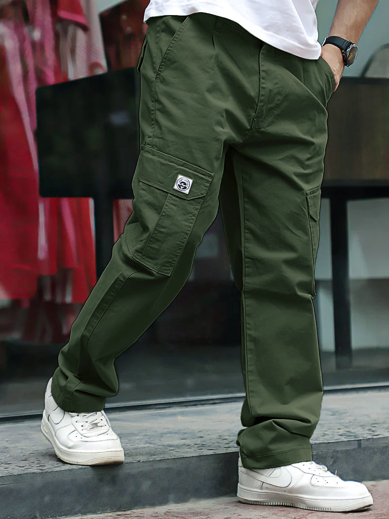 Regal Wears Olive Cotton Cargo Pants – Classic Utility Style