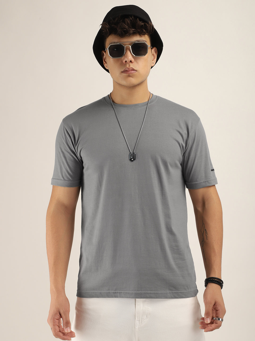 Steel Cotton Slim Fit T-Shirt