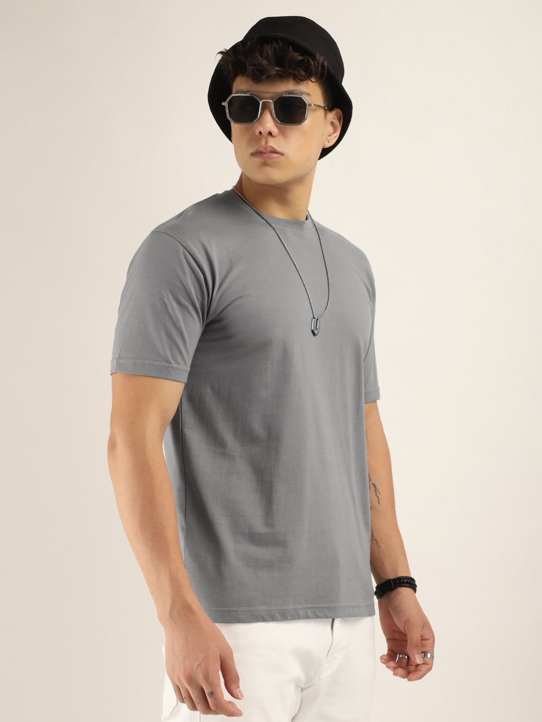 Steel Cotton Slim Fit T-Shirt