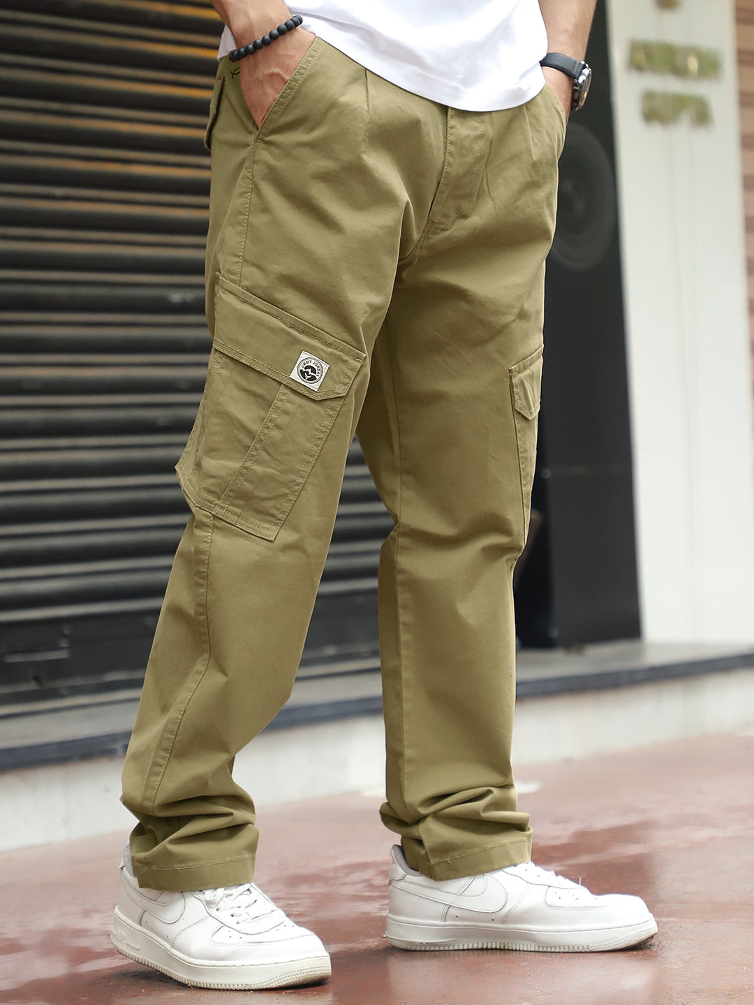 Mudstone Khaki Cotton Cargo