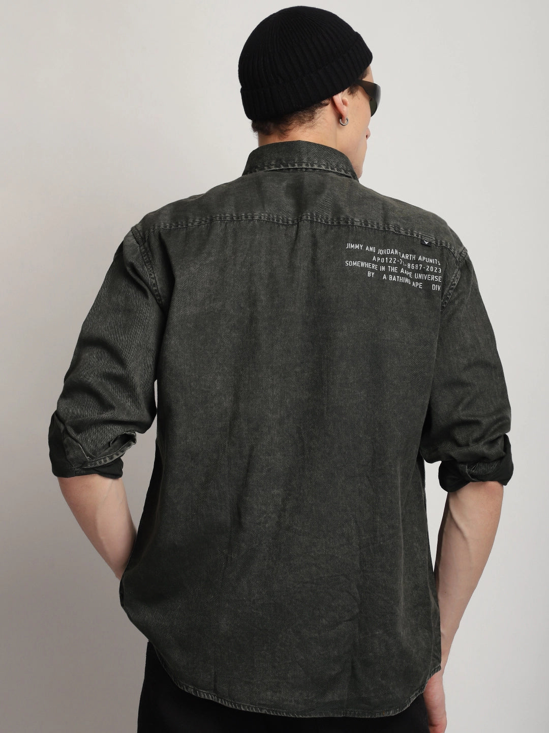 Urban Ivy Sulphur Dark Green Denim Shirt