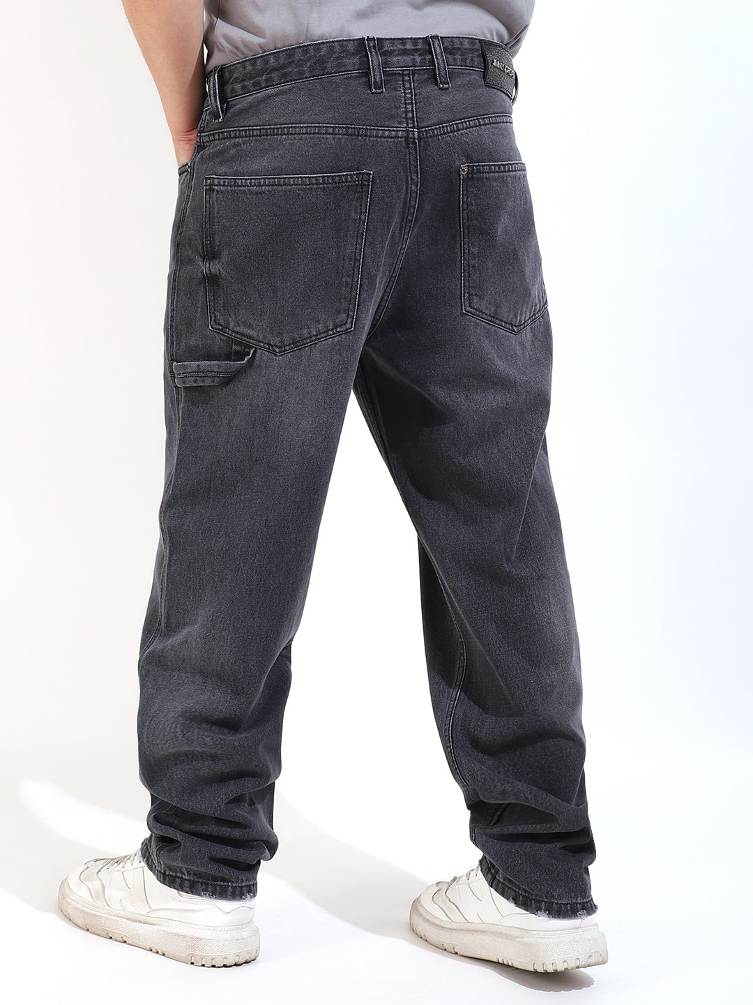 Charcoal Baggy Fit Denim Jeans