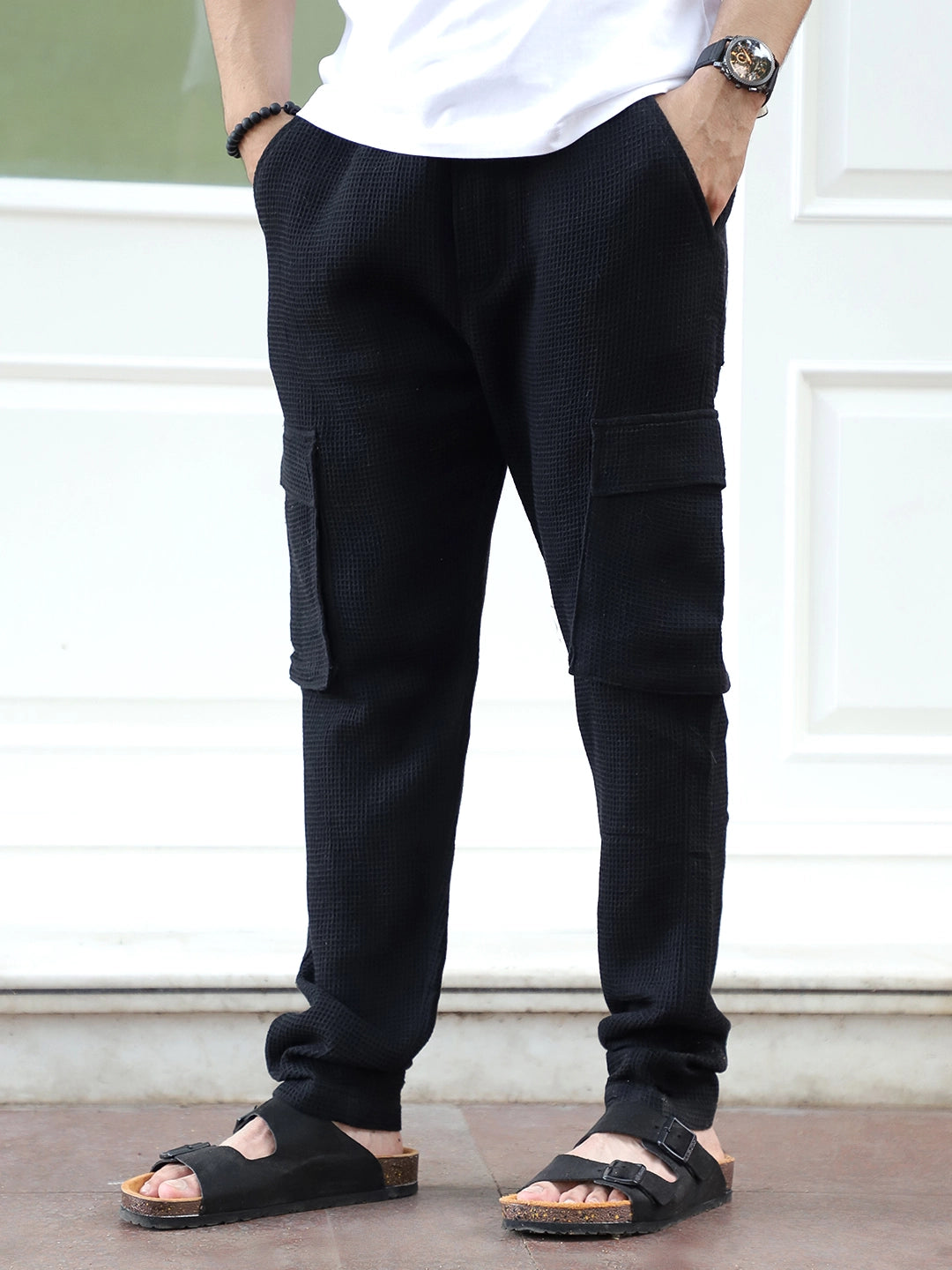 FLEX BLACK COTTON CARGO