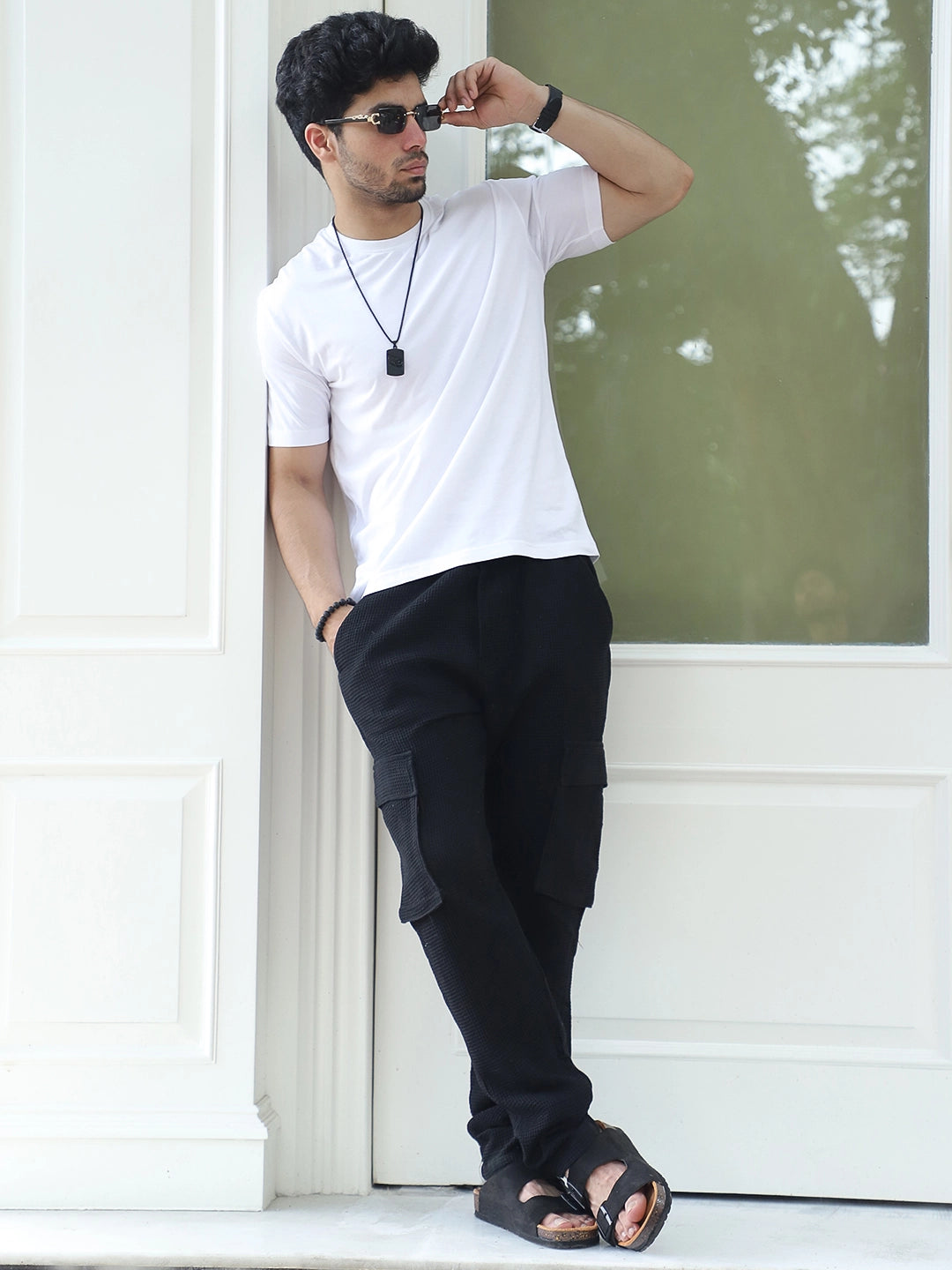 FLEX BLACK COTTON CARGO