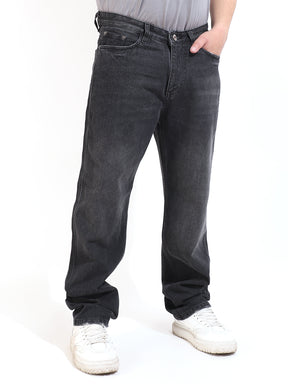 Dark Grey Baggy Fit Denim Jeans