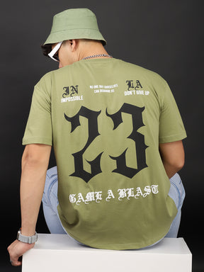 Game A Blast Oversized Green T-Shirt
