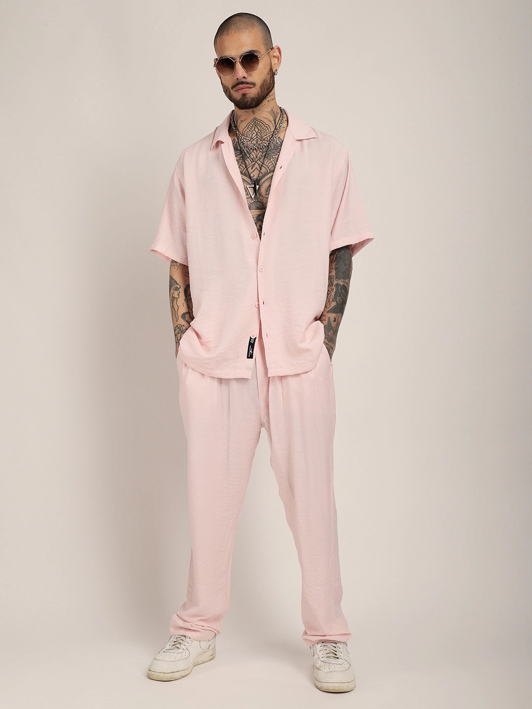 Linen Atlantica Pink Co-Ord Set