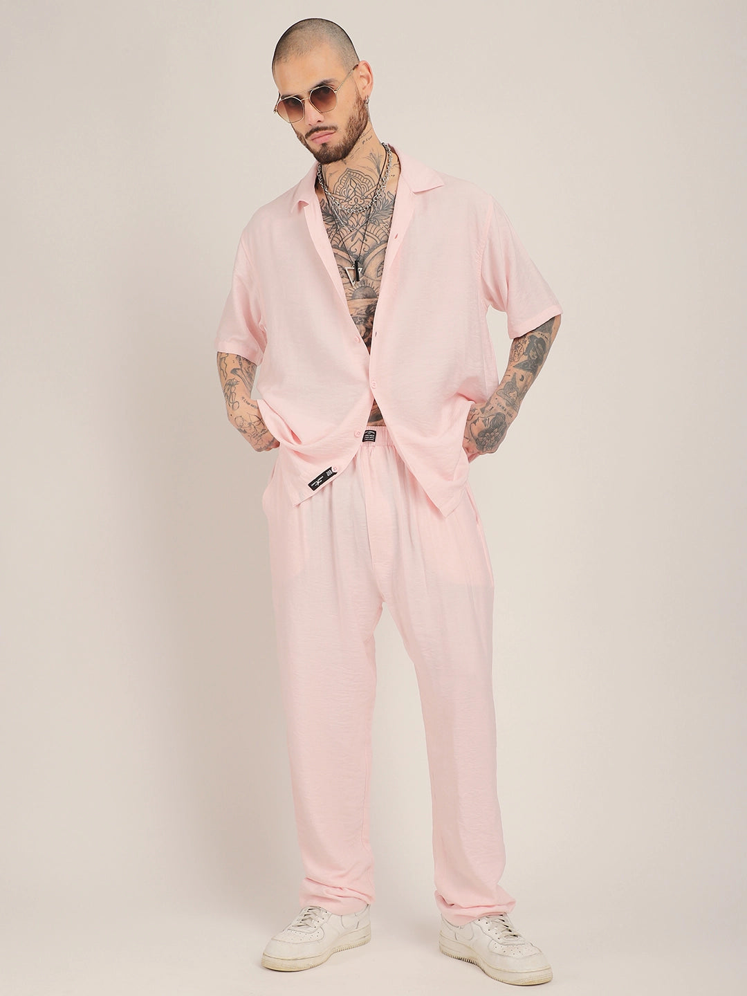 Linen Atlantica Pink Co-Ord Set