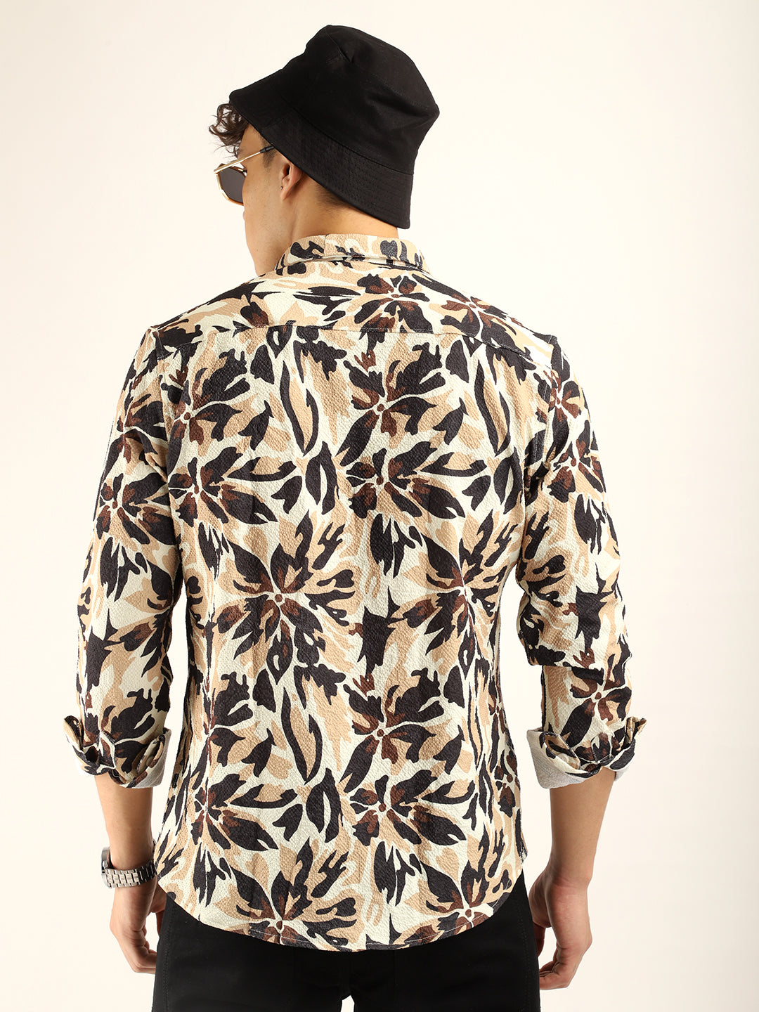 Bubble Tree Print Beige Shirt