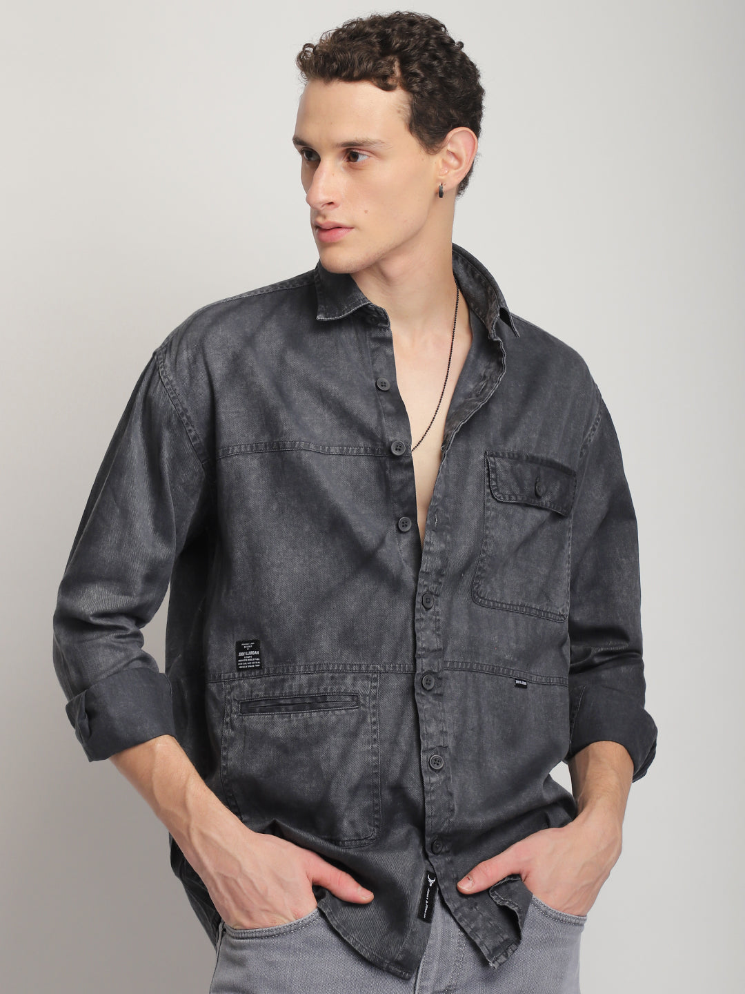 Urban Ivy Sulphur Grey Denim Shirt