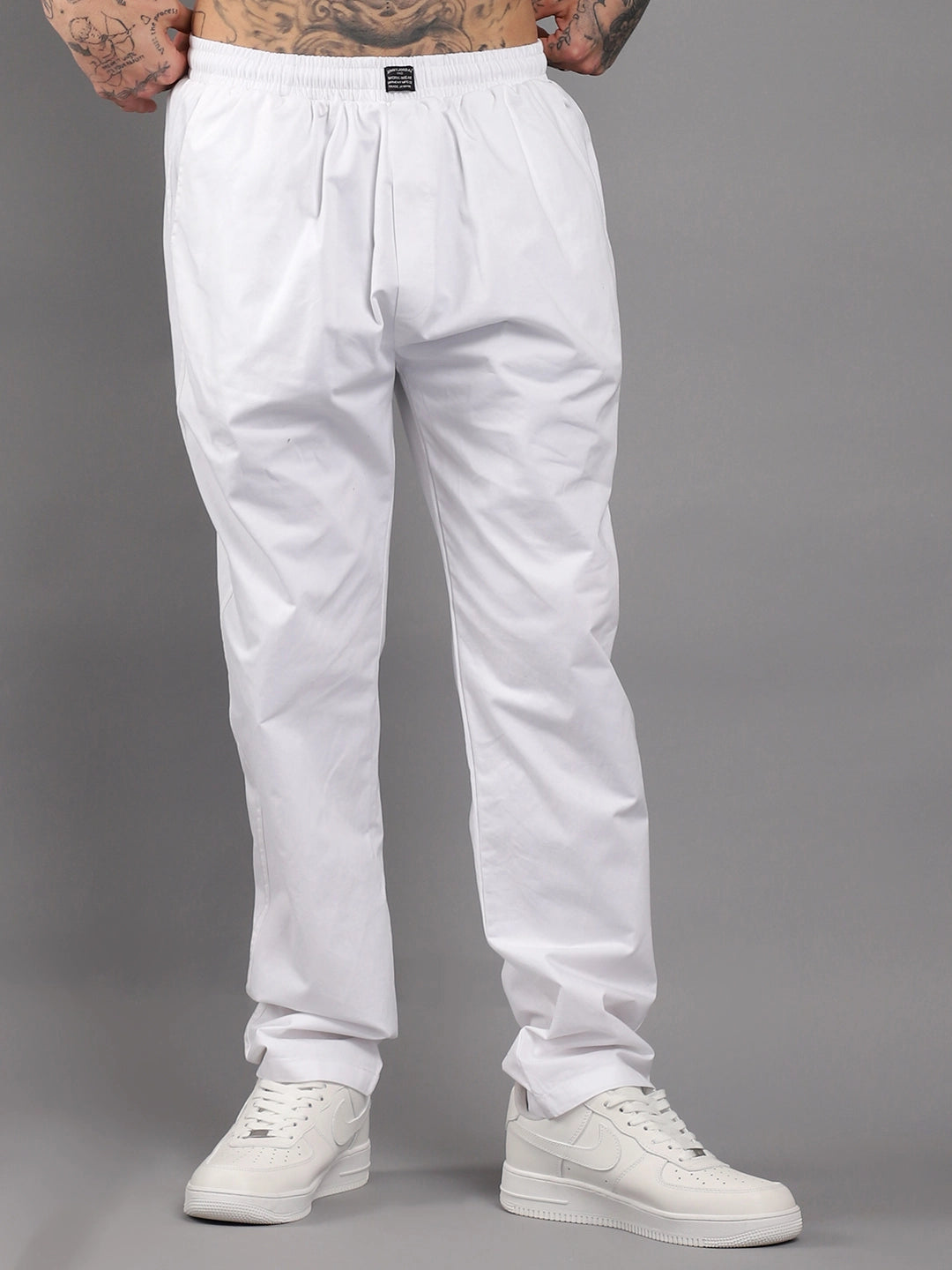 Antonio Cotton White With Tich Button Co-Ord Set