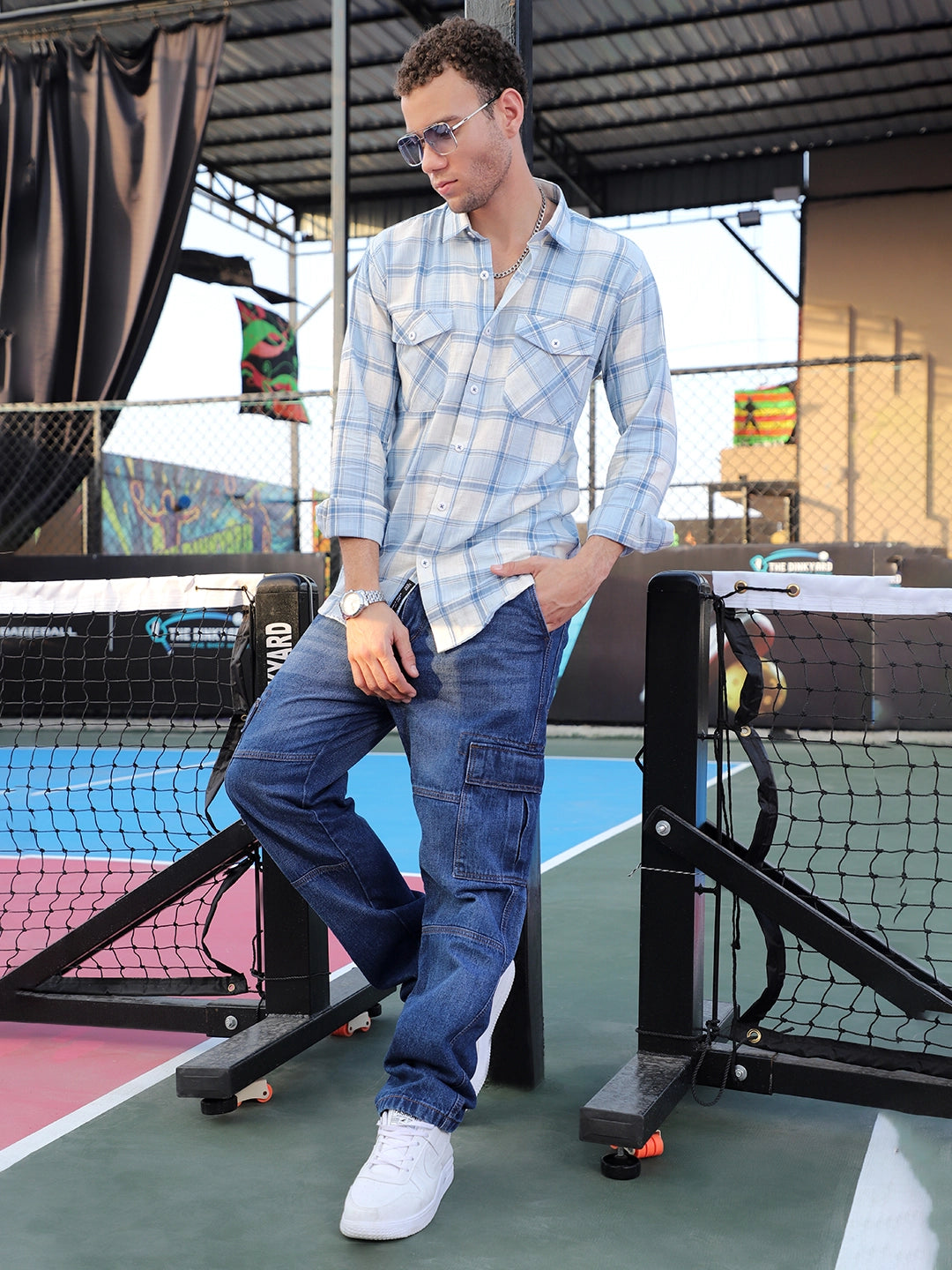 Pineflare Blue Check Full Sleeve Shirt