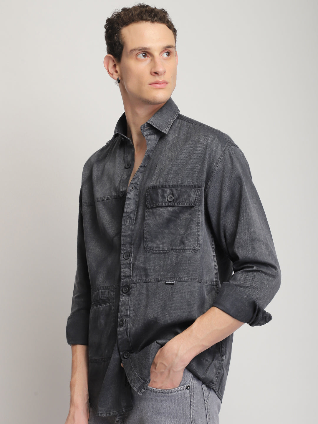 Urban Ivy Sulphur Grey Denim Shirt