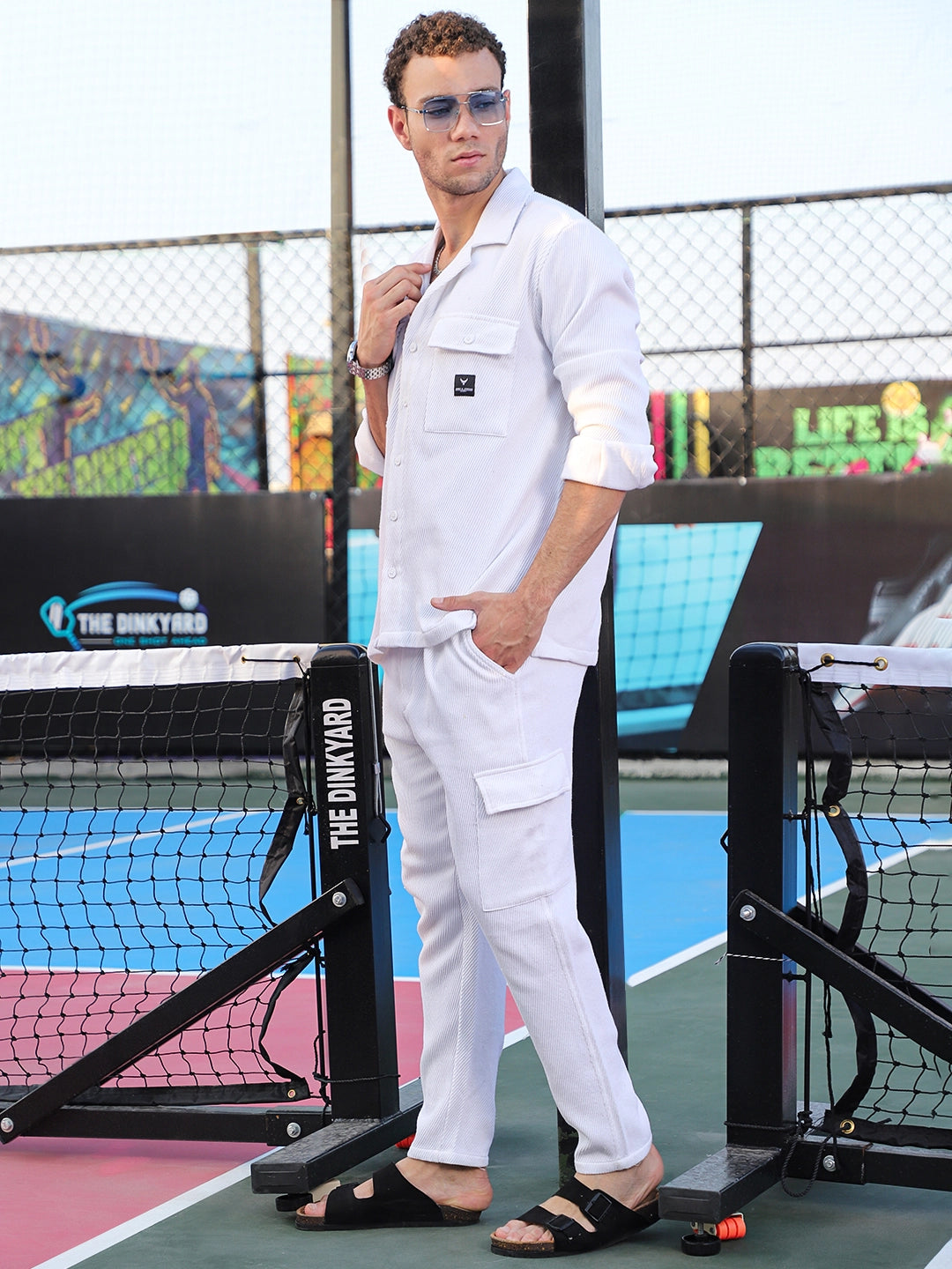 Vanta White Cotrise Co Ord Set