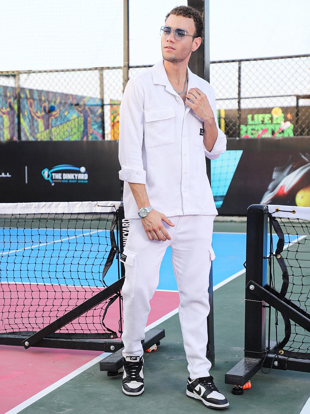 Vanta White Cotrise Co Ord Set
