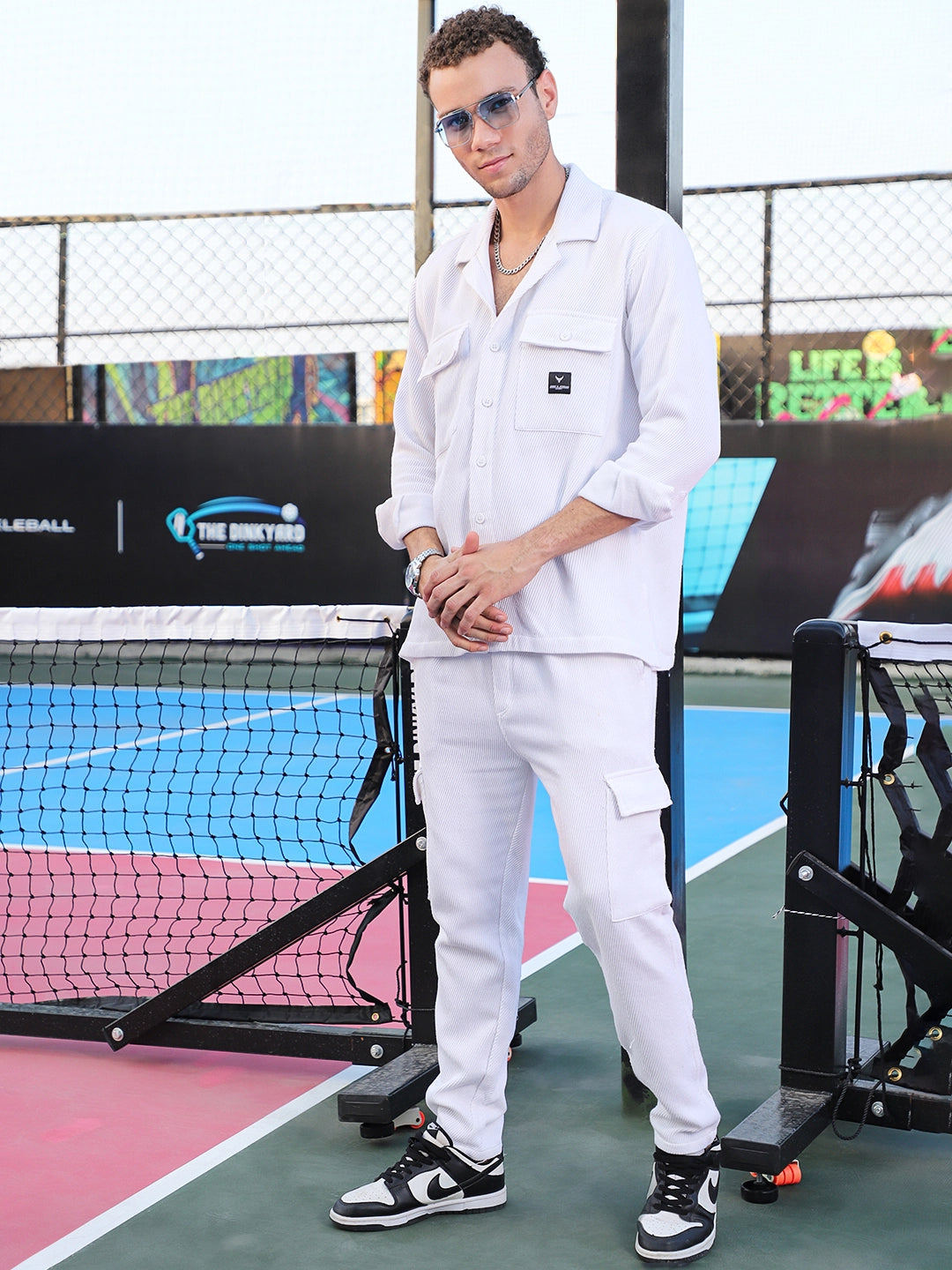 Vanta White Cotrise Co Ord Set