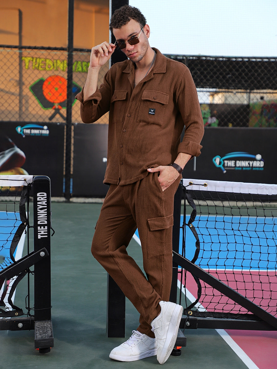 Vanta Dark Brown Cotrise Co Ord Set
