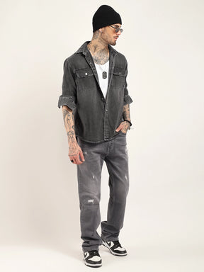 Cuban Charcoal Denim Shirt