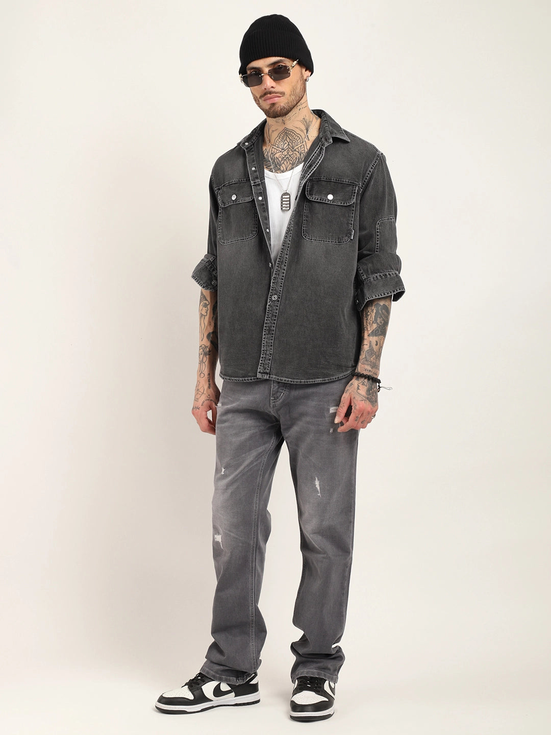 Cuban Charcoal Denim Shirt