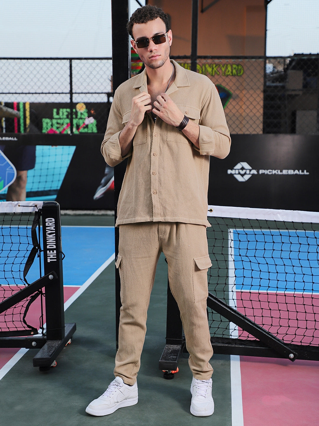 Vanta Beige Cotrise Co Ord Set