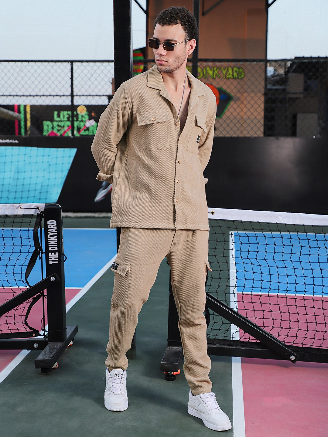 Vanta Beige Cotrise Co Ord Set