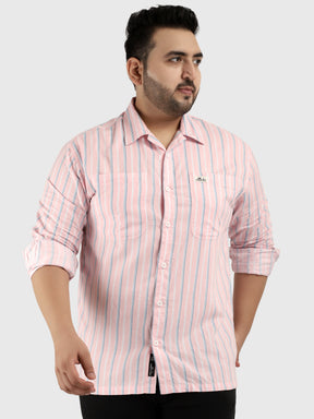 Allesia Pink Stripe Plus Size Shirt