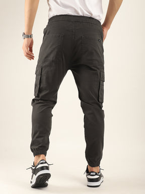 Dark Grey Cotton Twill Cargo