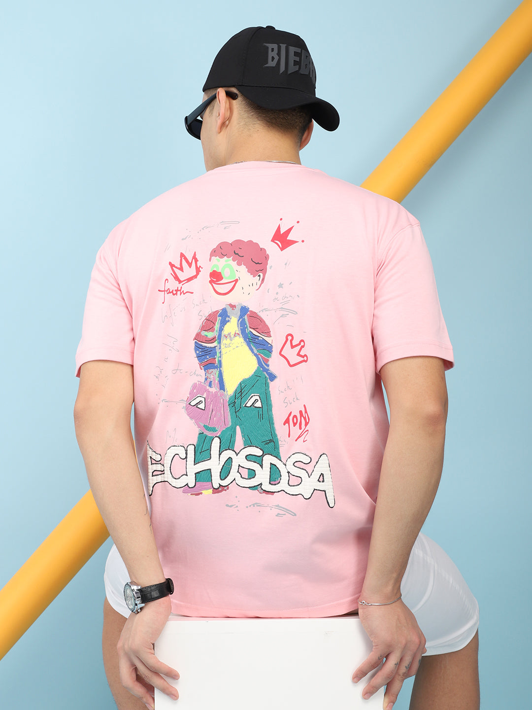 Echosdsa Oversized Pink T-Shirt