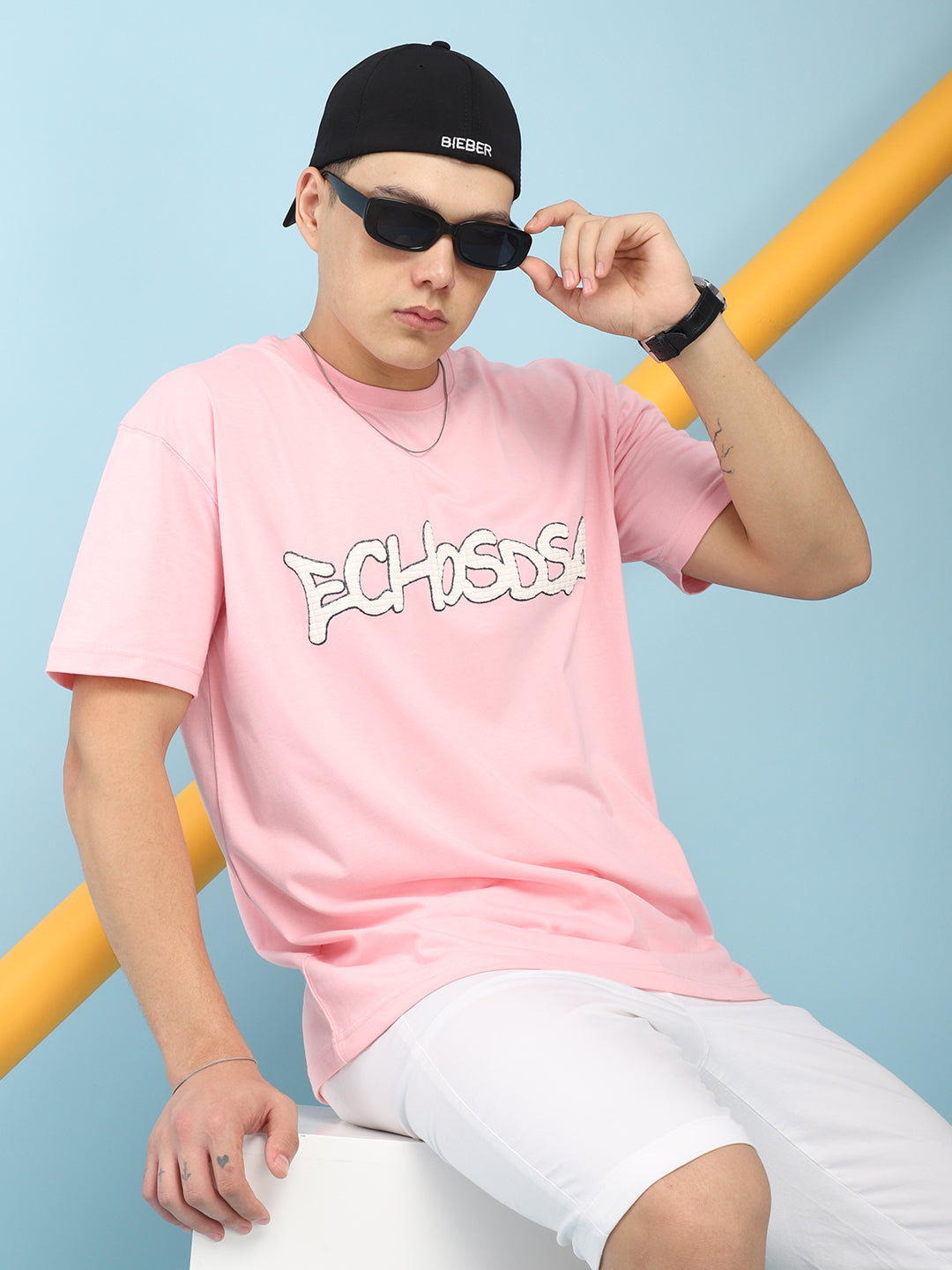 Echosdsa Oversized Pink T-Shirt